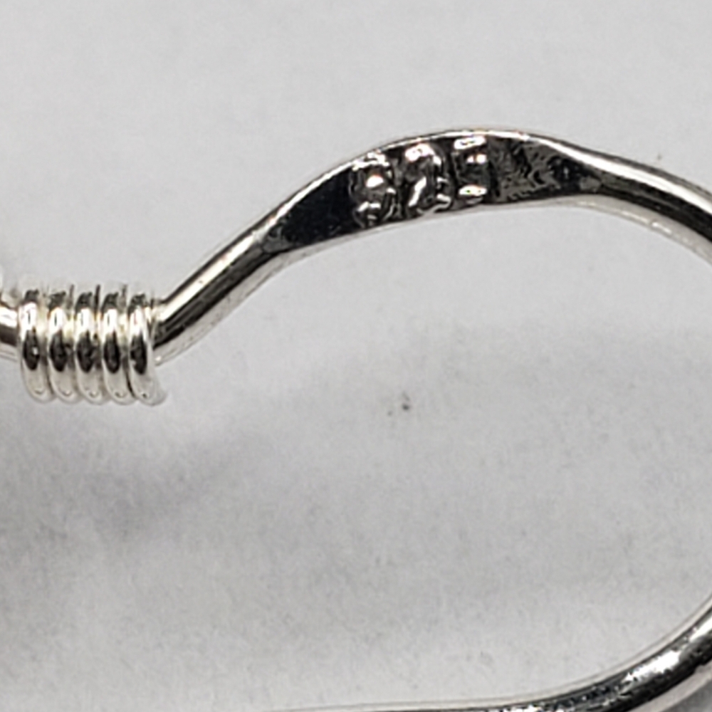 Round Fireworks Design Drop Earrings, 925 Sterling - Picture 3 of 6